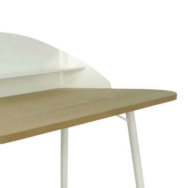 103×45 Schreibtisch Mit Aufsatz In Weiß – Asimin 5