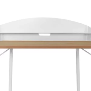103×45 Schreibtisch Mit Aufsatz In Weiß – Asimin 16