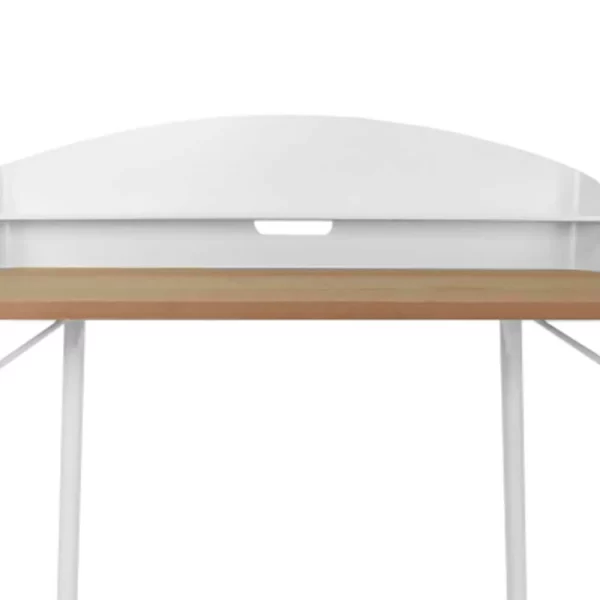 103×45 Schreibtisch Mit Aufsatz In Weiß – Asimin 6