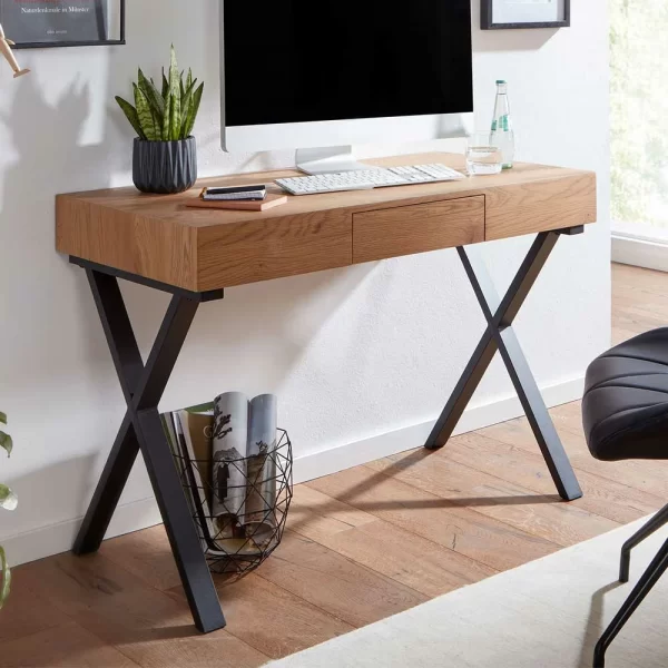 105x76x55 Schreibtisch Mit Schublade In Eiche – Tiorondo 1