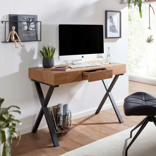 105x76x55 Schreibtisch Mit Schublade In Eiche – Tiorondo 4