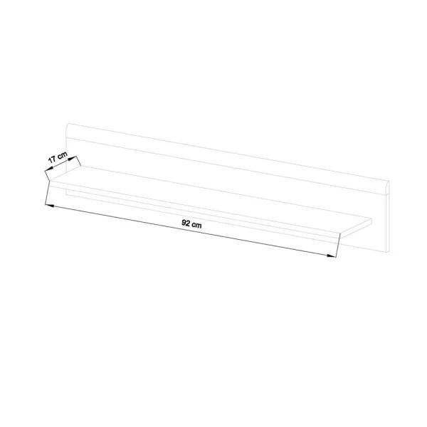 107x20x19 Wand Regal In Weiß & Eichefarben – Cablos 6