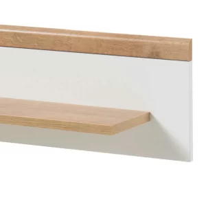 107x20x19 Wand Regal In Weiß & Eichefarben – Cablos 18