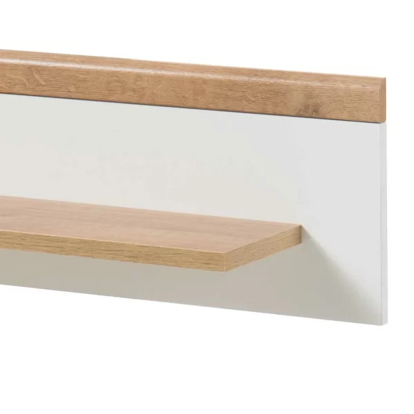107x20x19 Wand Regal In Weiß & Eichefarben – Cablos 7