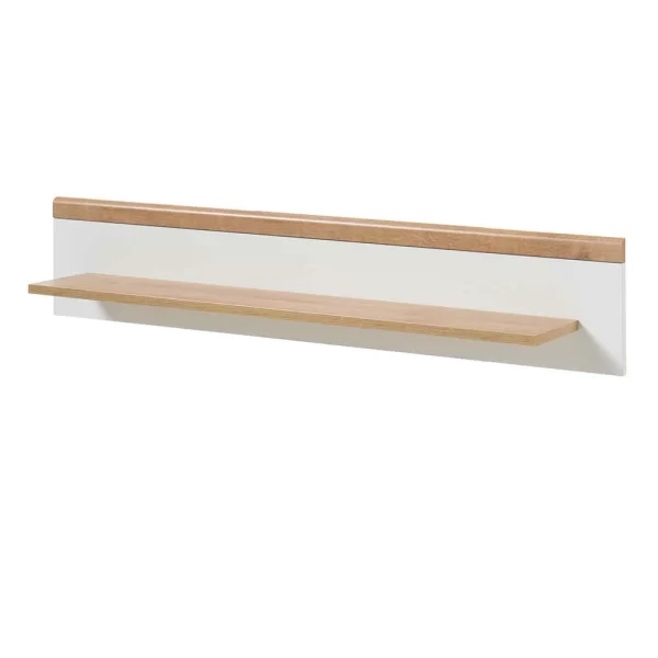 107x20x19 Wand Regal In Weiß & Eichefarben – Cablos 3