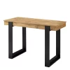 110x76x50 Design Schreibtisch In Eiche & Schwarz – Flossi 22