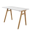 120×60 Schreibtisch In Weiß & Natur – Cora 20