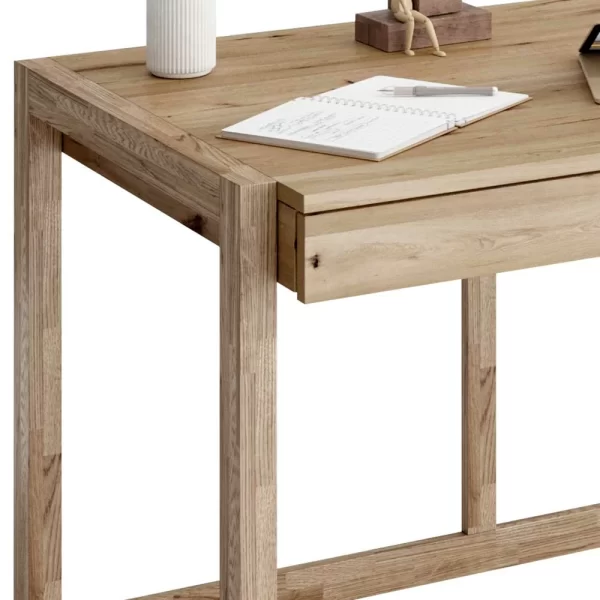 120×65 Wildeiche Schreibtisch Mit Bügelgestell – Feliana 4
