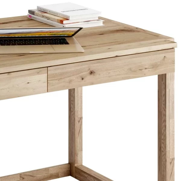 120×65 Wildeiche Schreibtisch Mit Bügelgestell – Feliana 5