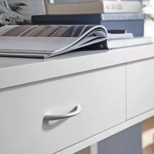 120x77x50 Weißer Schreibtisch Mit Schubladen – Servi 15