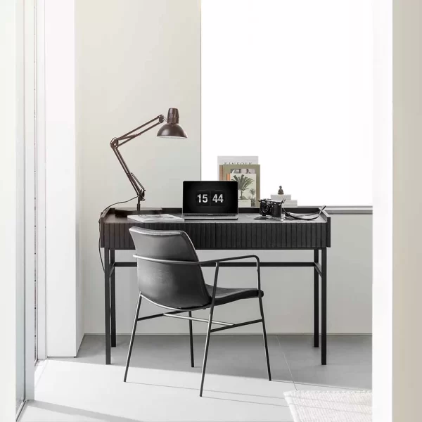 120x82x61 Eleganter Schreibtisch In Schwarz – Coronado 7