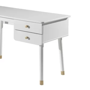 125×60 Jugend Schreibtisch In Weiß & Gold – Zimventa 9