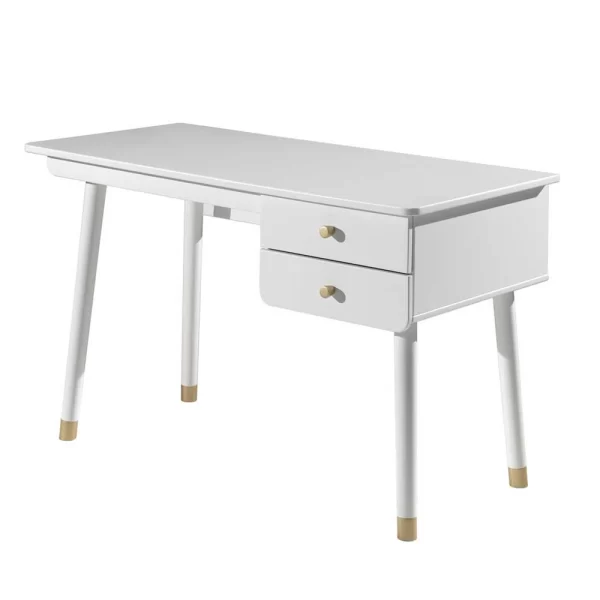 125×60 Jugend Schreibtisch In Weiß & Gold – Zimventa 3