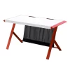 127×60 Schreibtisch In Weiß Mit Rot – Kastawa 20