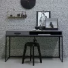 130×58 Designer Schreibtisch In Grau & Schwarz – Firgetta 19