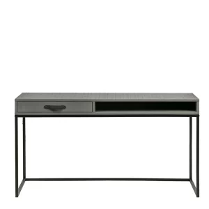 130×58 Designer Schreibtisch In Grau & Schwarz – Firgetta 12