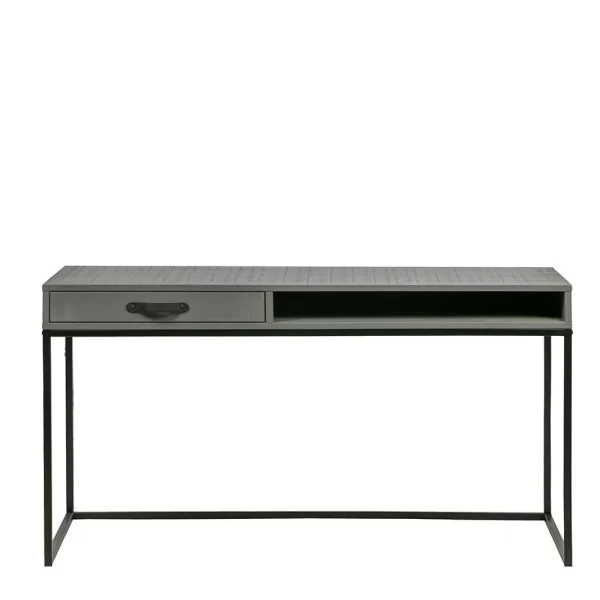 130×58 Designer Schreibtisch In Grau & Schwarz – Firgetta 4