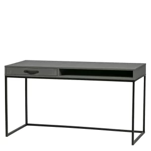 130×58 Designer Schreibtisch In Grau & Schwarz – Firgetta 10