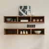 134×22 Wand Regal Aus Echtholz – Glenza 11