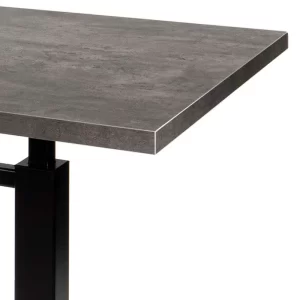 140×90 Moderner Tisch In Betonoptik & Schwarz – Rocca 18