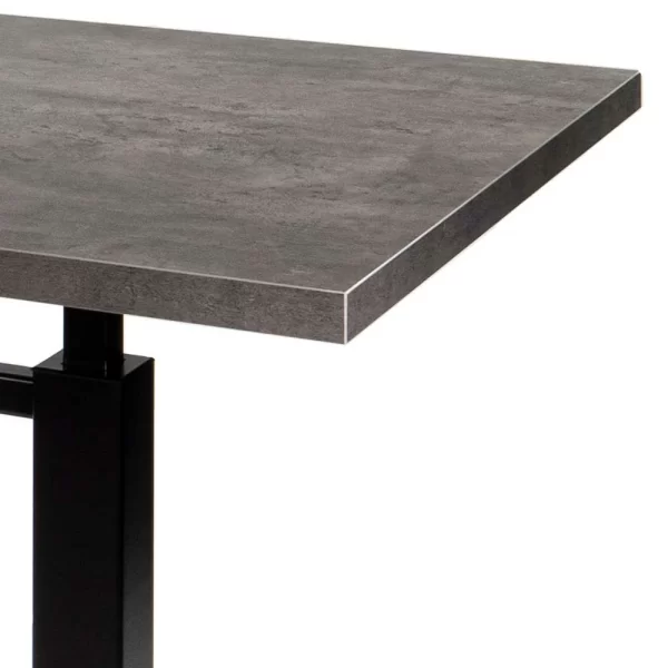140×90 Moderner Tisch In Betonoptik & Schwarz – Rocca 7
