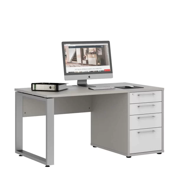 150×80 Büro Schreibtisch Mit Kabeldurchlass – Emeziano 1