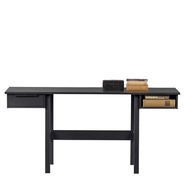 160x75x53 Schreibtisch In Schwarz Kiefer Massiv – Arnella 4