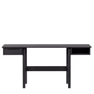 160x75x53 Schreibtisch In Schwarz Kiefer Massiv – Arnella 14