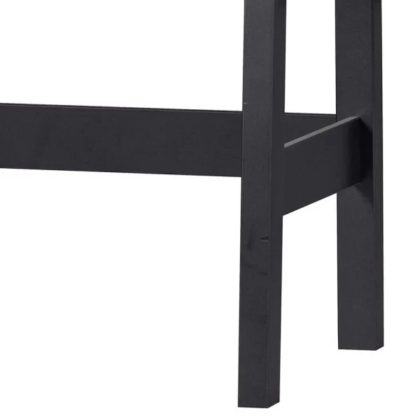 160x75x53 Schreibtisch In Schwarz Kiefer Massiv – Arnella 6