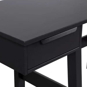 160x75x53 Schreibtisch In Schwarz Kiefer Massiv – Arnella 18
