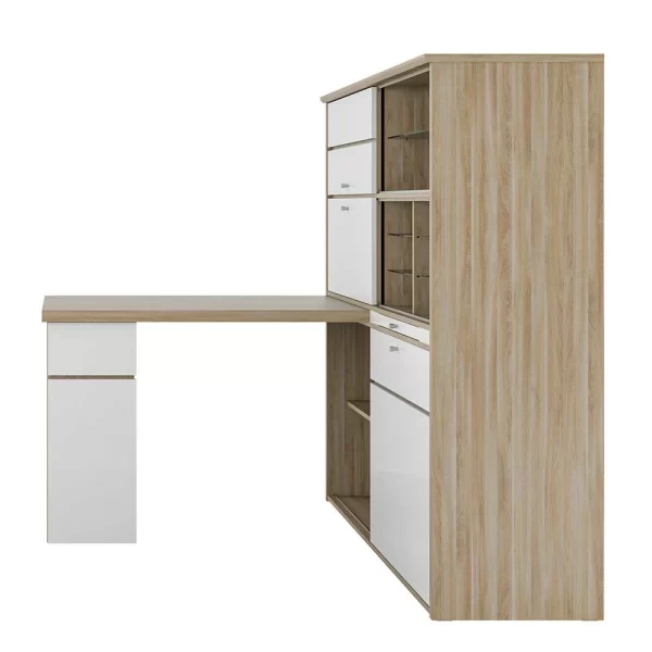 185x150x127 Minioffice In Weiß Hochglanz – Lagroma 4