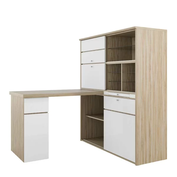 185x150x127 Minioffice In Weiß Hochglanz – Lagroma 3