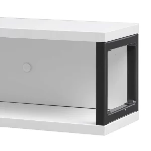 70x17x17 Stahl Wandregal In Weiß & Grau – Ismilav 10
