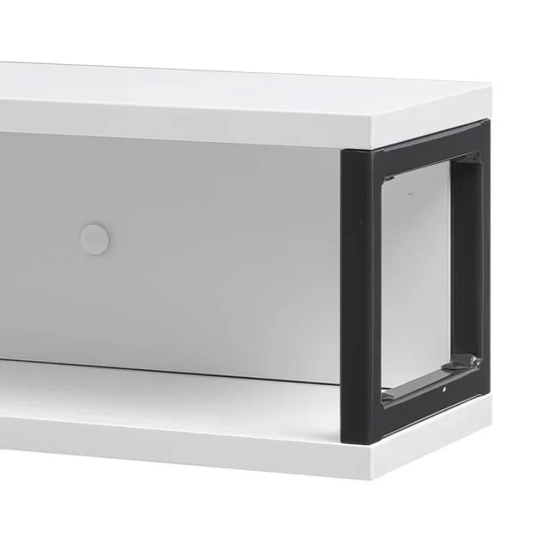 70x17x17 Stahl Wandregal In Weiß & Grau – Ismilav 4