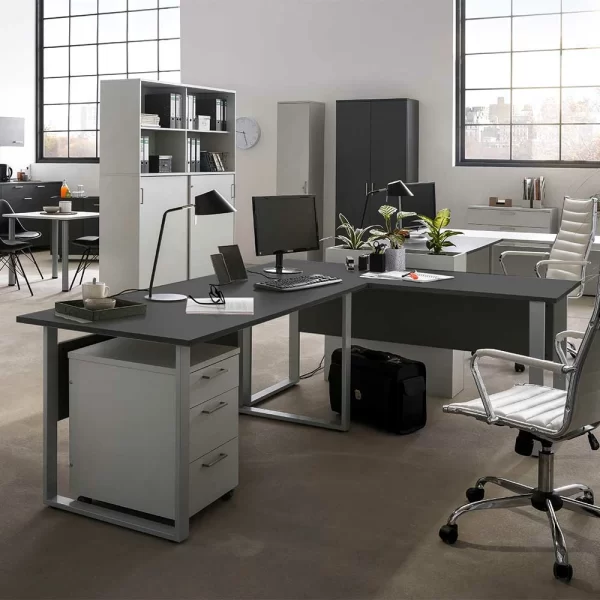 Büro Schreibtisch Mit Bügelgestell – Loshos 5