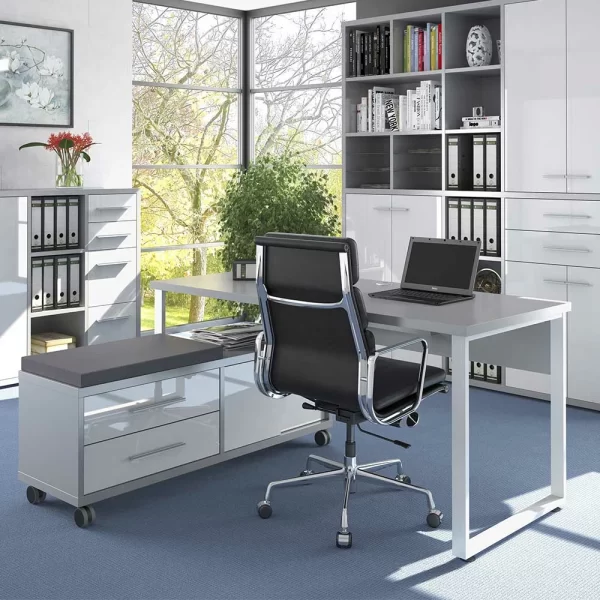 Bürotisch & Großer Rollcontainer Modern – Tederana (zweiteilig) 3