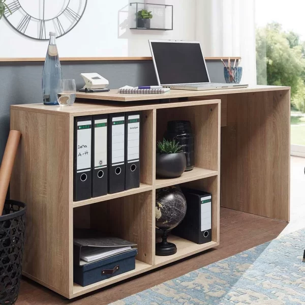 Bürotisch Mit Regal In Sonoma-Eiche – Agenda 4