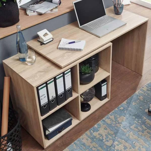 Bürotisch Mit Regal In Sonoma-Eiche – Agenda 5