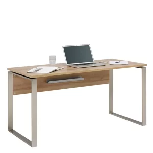 Computertisch In Eiche & Nickel – Betria 10