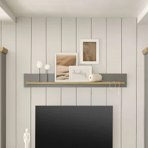 Country Wandboard In Lichtgrau & Eiche Optik – Buleta 10