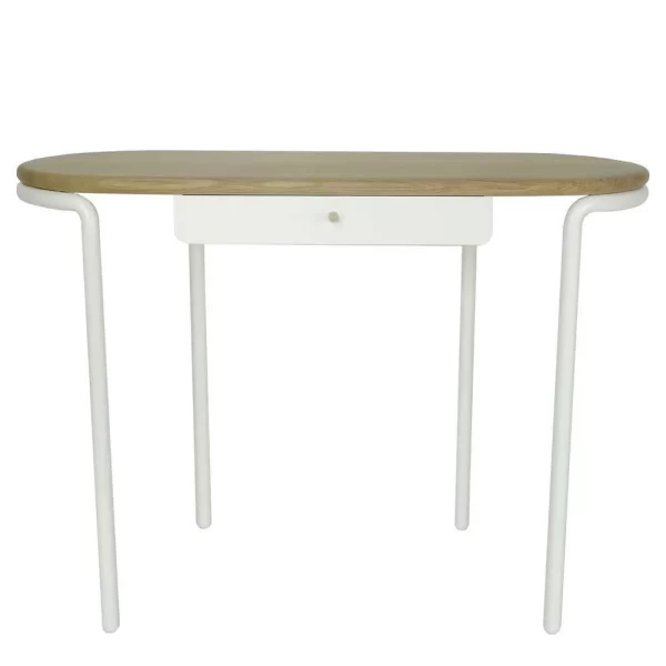 Design Schreibtisch & Hocker In Weiß – Fiolpedo (zweiteilig) 4