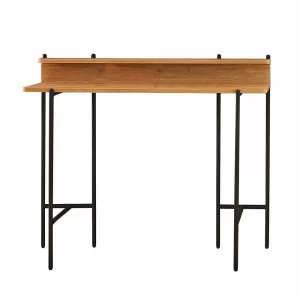 Design Schreibtisch In Akazie Optik & Schwarz – Charme 10