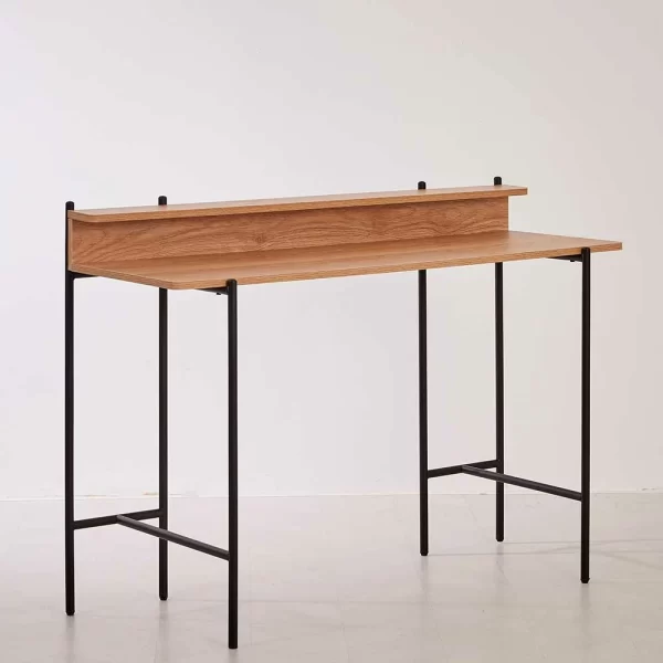 Design Schreibtisch In Akazie Optik & Schwarz – Charme 4