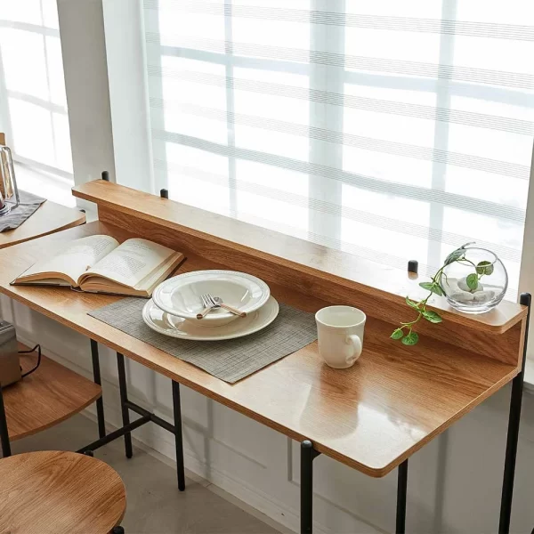 Design Schreibtisch In Akazie Optik & Schwarz – Charme 6