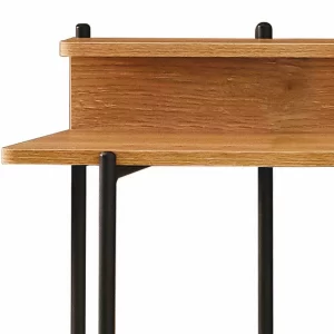 Design Schreibtisch In Akazie Optik & Schwarz – Charme 18