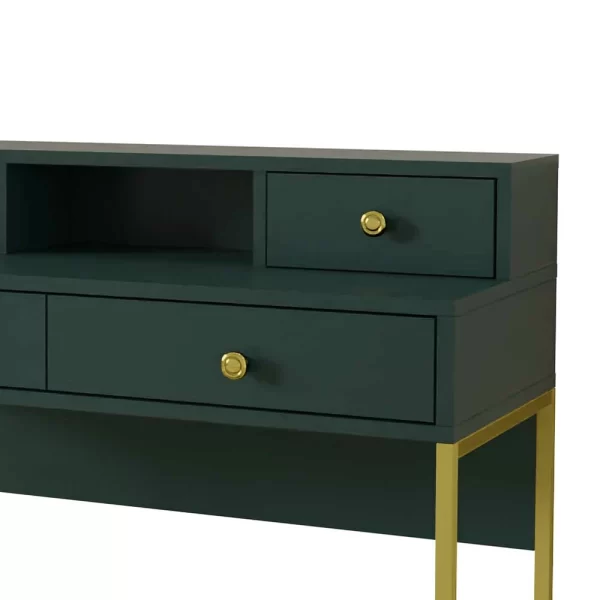 Design Schreibtisch In Dunkelgrün & Gold – Fairmont 5