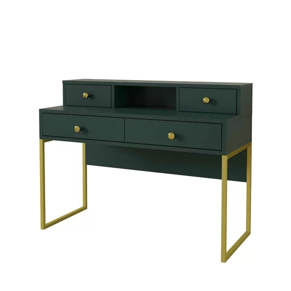 Design Schreibtisch In Dunkelgrün & Gold – Fairmont 3