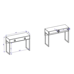 Design Schreibtisch In Schwarz Hochglanz – Mercy 15