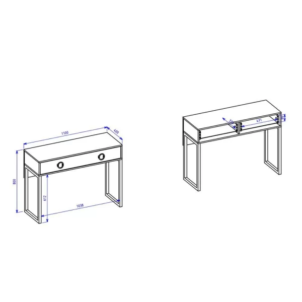 Design Schreibtisch In Schwarz Hochglanz – Mercy 6