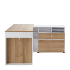Eckchreibtisch Mit Stauraum Regal 147x77x140 – Nanella 14